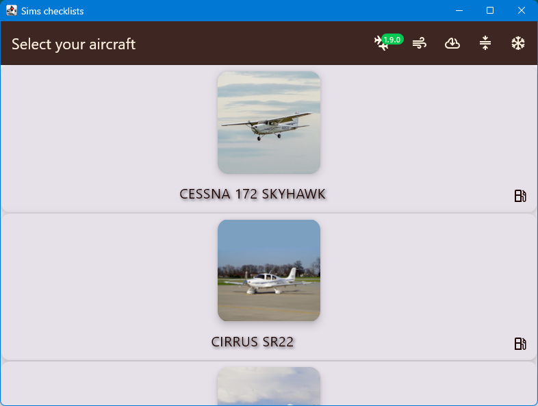 Sims Checklist App Screenshot