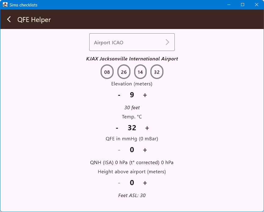 Airport database screen