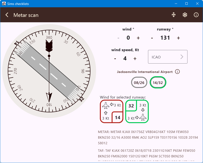 Fuel calculator screen