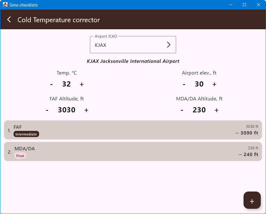 METAR weather screen